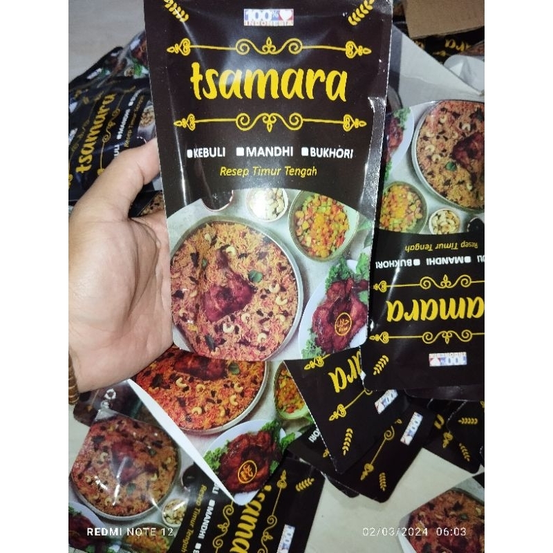 

Tsamara Kebuli instan beras basmati koplit bumbu rempah-rempah dan saus