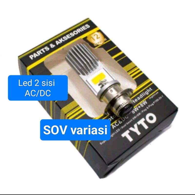 Lampu utama motor led 2sisi tyto ac/dc original bebek matic