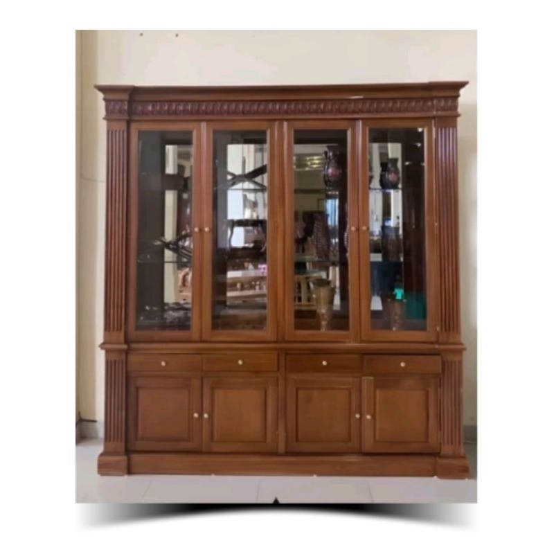 LEMARI HIAS MINIMALIS KLASIK MODERN  LEMARI HIAS KAYU JATI LEMARI BUKU LEMARI KANTOR