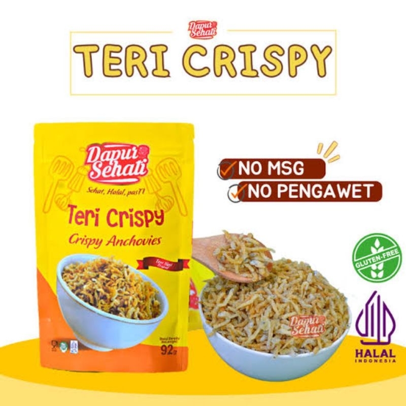 

Dapur Sehati Teri Crispy Snack Ikan Teri Nasi Cemilan Anak MPASI 92gr