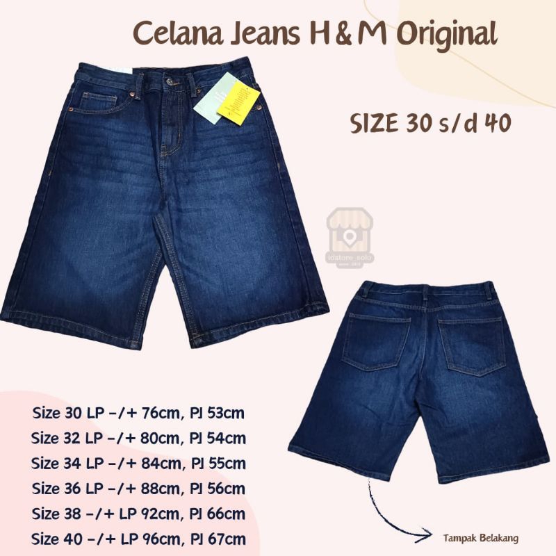 CELANA JEANS PENDEK H&M | CELANA PENDEK JEANS COWOK
