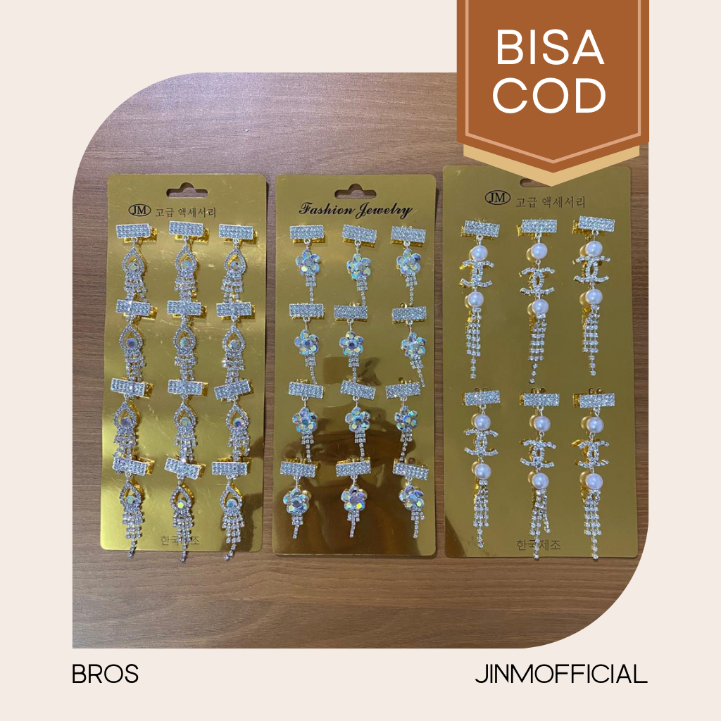 [LUSIN] Bros Juntai Mutiara Bros Juntai Diamond Bros Juntai Model Terbaru Bros Juntai Cantik Bros