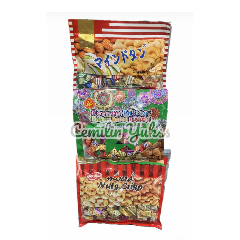 

TYL Crispy Nuts Candy 400g Permen Enting Enting Gepuk Naraya Mixed Nuts 500g CLJ Permen Enting Enting Aneka Kacang