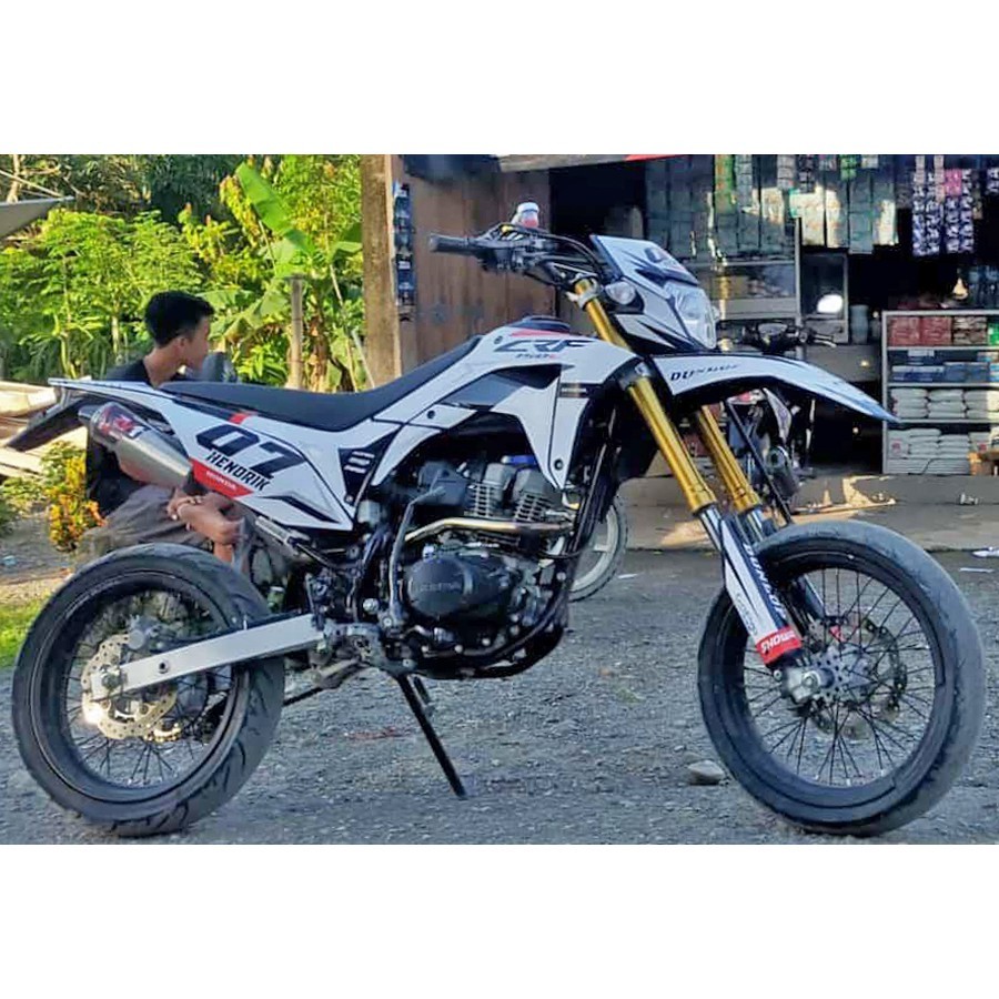 DECAL CRF 150 L FULL BODY BEBAS CUSTOM DESAIN SIMPEL KEREN DECAL KLX DECAL WR NEW