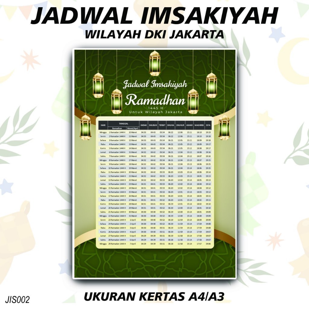 

Jadwal Puasa Seluruh Indonesia (Bisa Custom Wilayah) Puasa Tahun 2024 1445 H