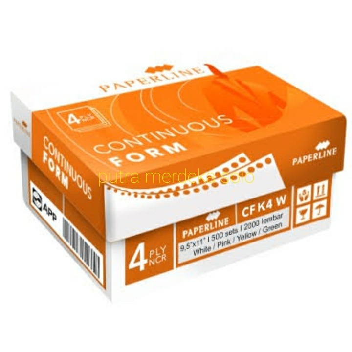

Continuous Form K4 Paperline 4 Ply Warna 9 1/2 x 11 in (K4 W) Utuh