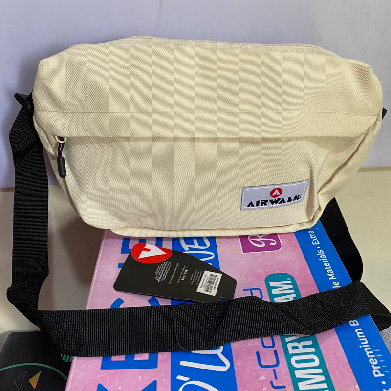 Tas Pinggang Waistbag Sling Airwalk Original Teron Shoulder Beige Unisex