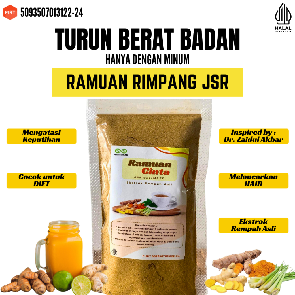 

[RAMUAN JSR] - Ramuan JSR Ultimate - Resep By Dr. Zaidul Akbar - Bagus Untuk Diet dan Mengatasi Asam Lambung