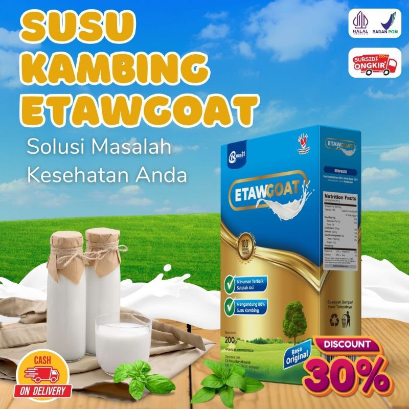 

Etawgoat Spesialis Nyeri Sendi & Tulang, Susu Kambing Etawa Isi 200gr