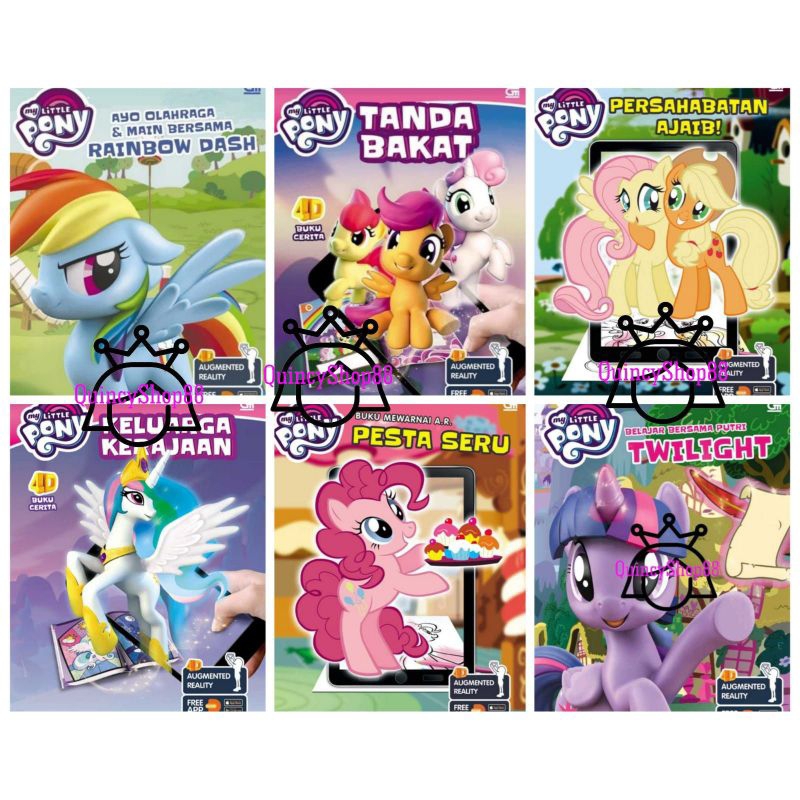Buku Cerita / Aktivitas / Mewarnai Anak My Little Pony 4D (Augmented Reality): Tanda Bakat, Rainbow 