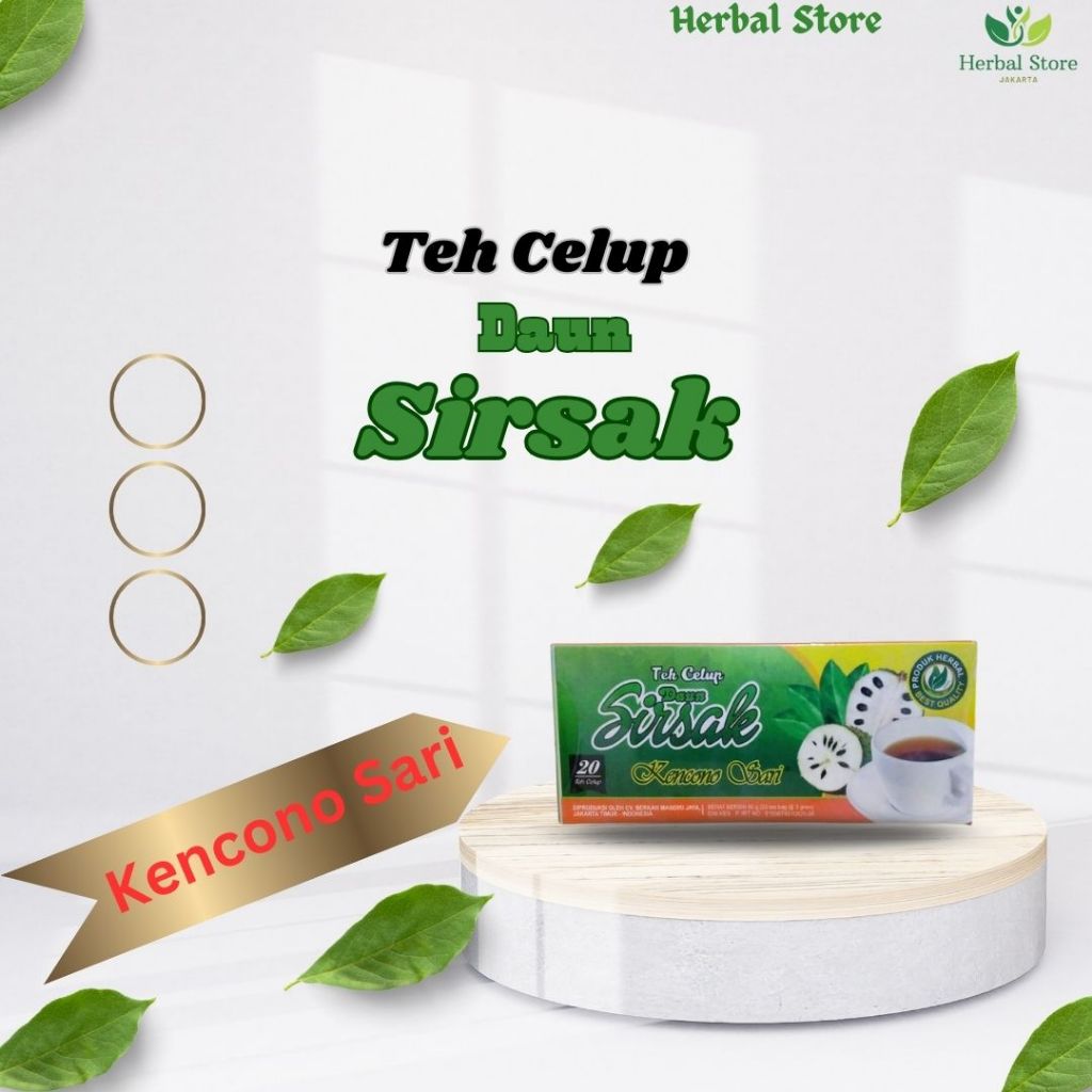 

Teh Celup Daun Sirsak Herbal kencono sari Kanker Asli Original