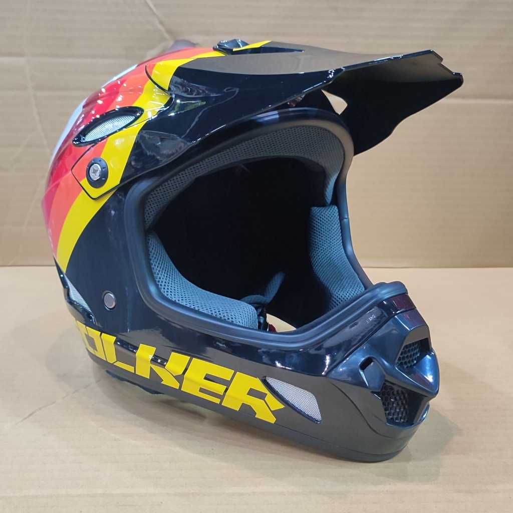 Sepeda Helmet FOLKER Full Face Helm Sepeda Mtb Downhill Helm Push Bike