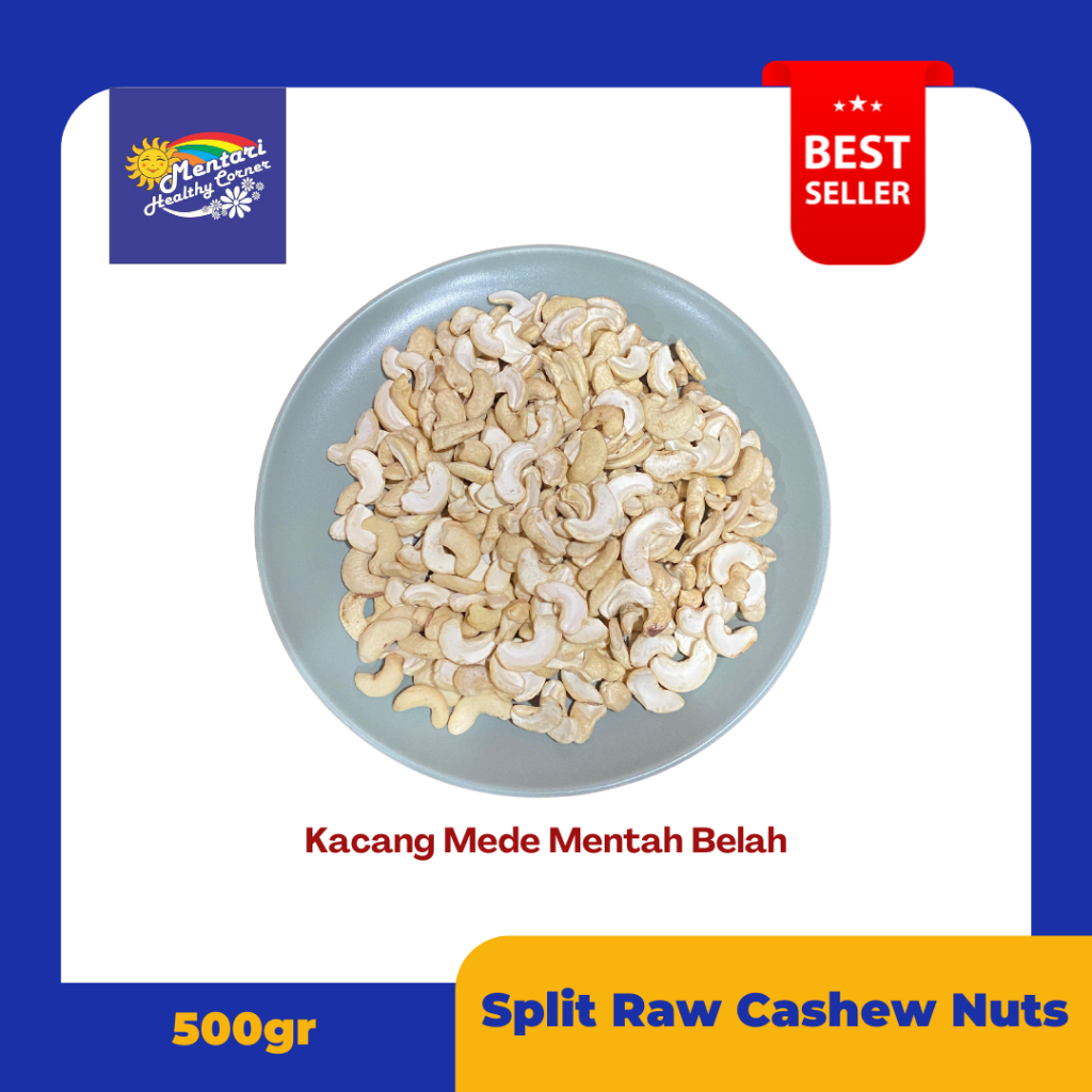 

Kacang Mede Mentah Belah 500gr / Split Raw Cashew Nuts 500gr