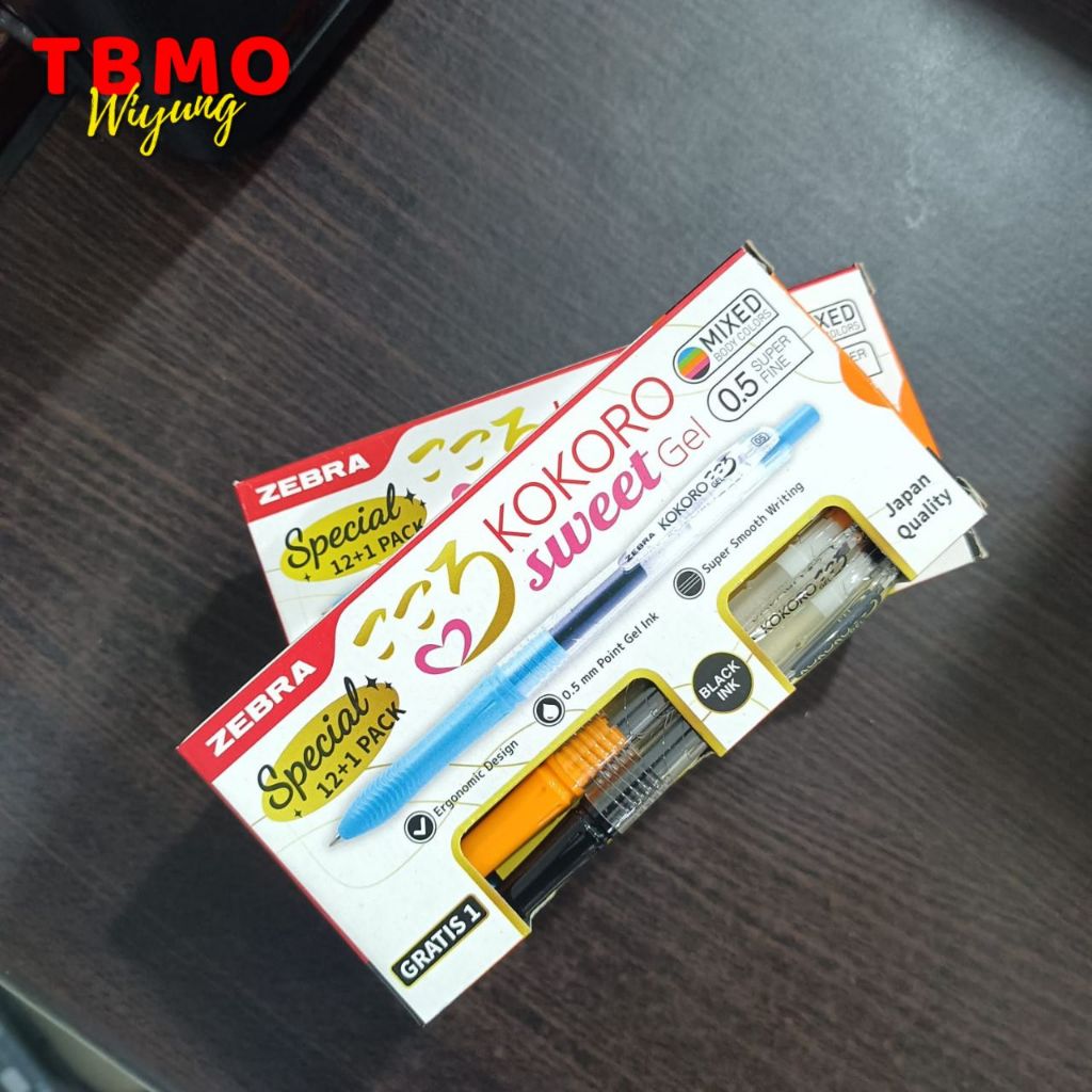 

TBMO Bolpen kokoro sweet colour zebra black 12+1pcs
