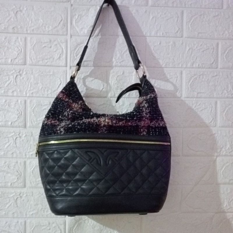 tas tote kulit asli gobelini