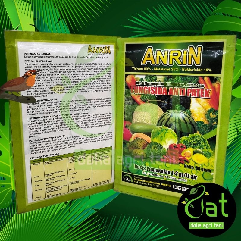 FUNGISIDA ANTI PATEK ANRIN 50GRAM