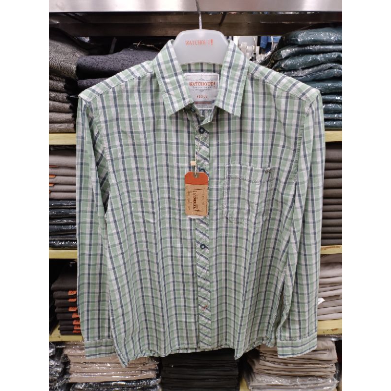 watchout kemeja pria lengan panjang