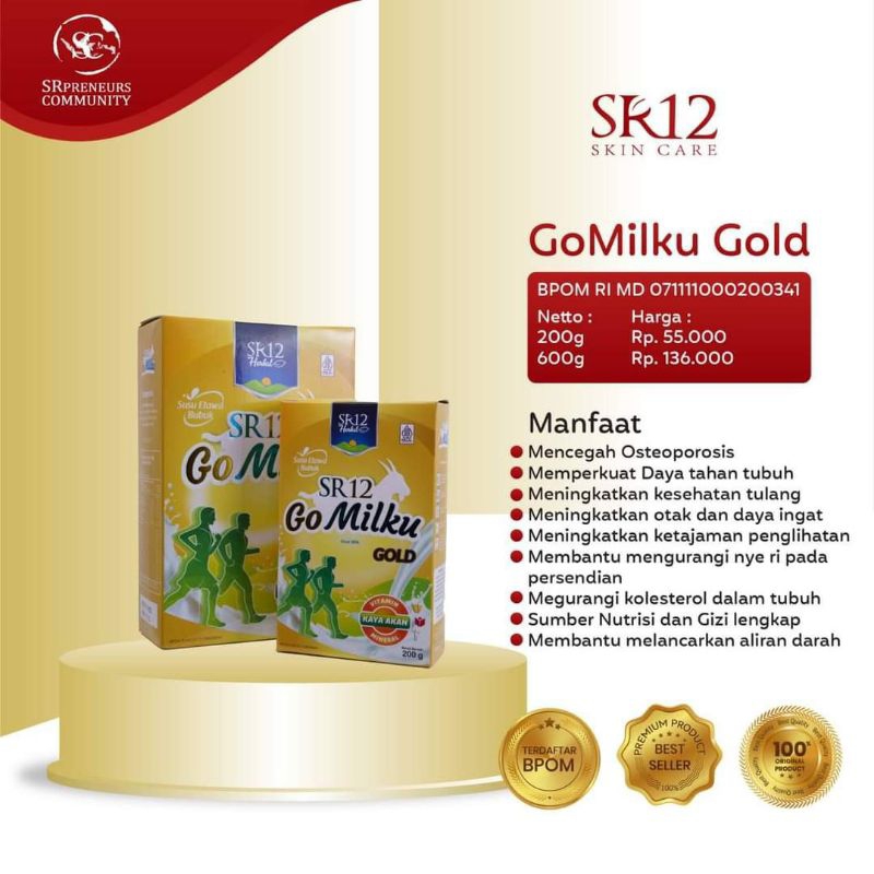 

GOMILKU GOLD SR12 ORIGINAL(FREE GIFT)