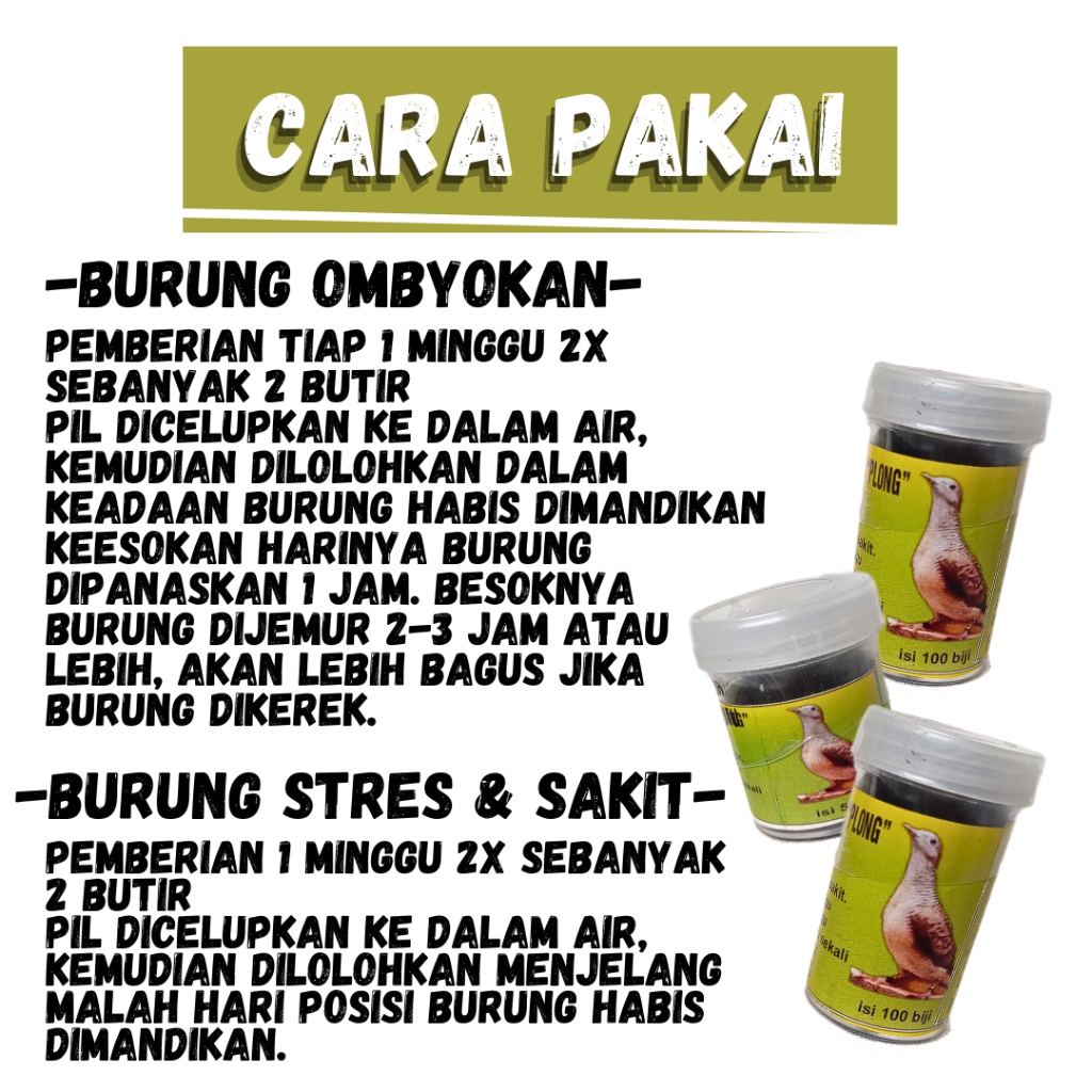 Gacor Jamu Pil Obat Pakan Vitamin Burung Perkutut Gacor Bangkok Bali Jossnyuss Ki Daris Ready