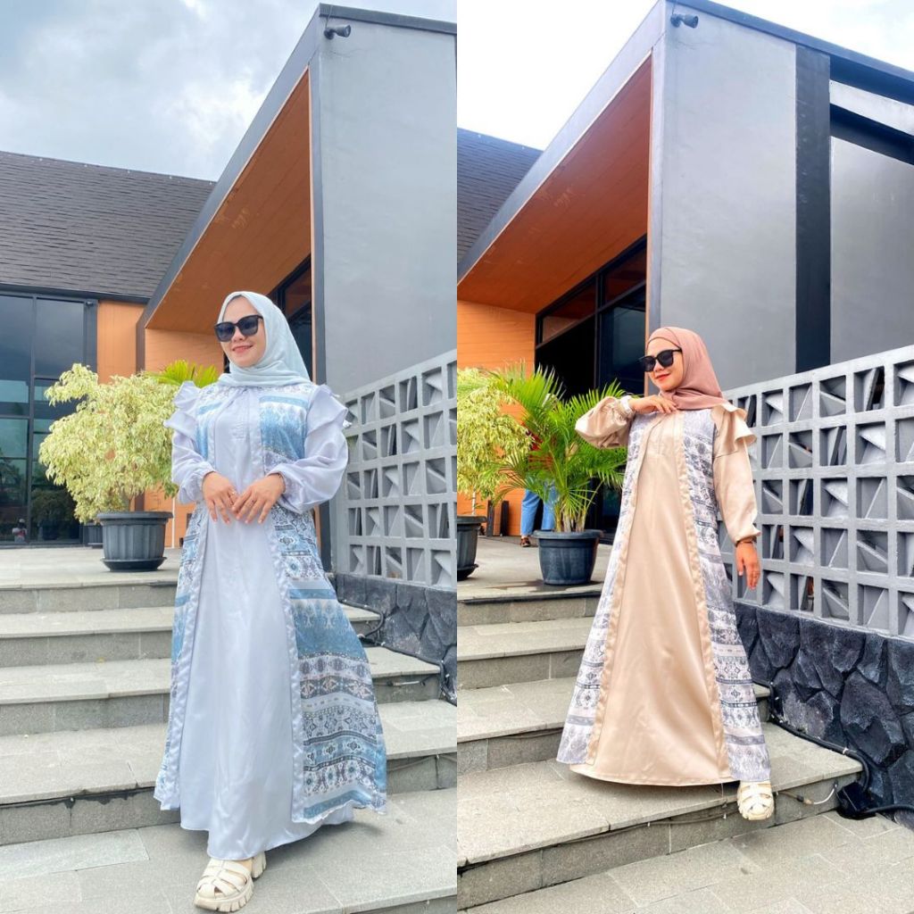 antunna zakia gamis dress set outer