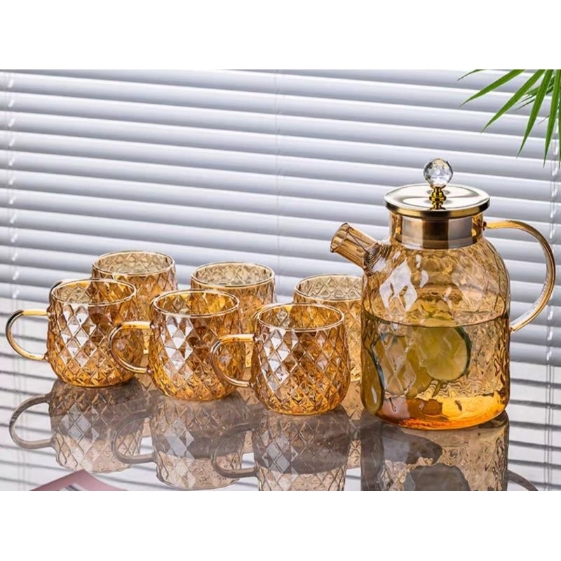 Gelas Kaca Set + Kettle / Gelas Kaca Set + Teko