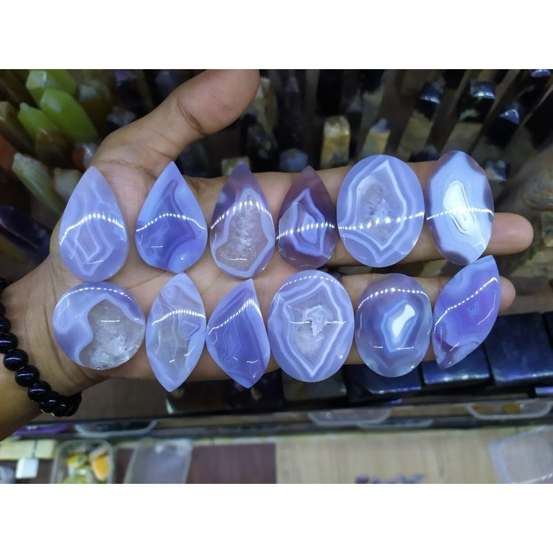 natural blue Lace agate