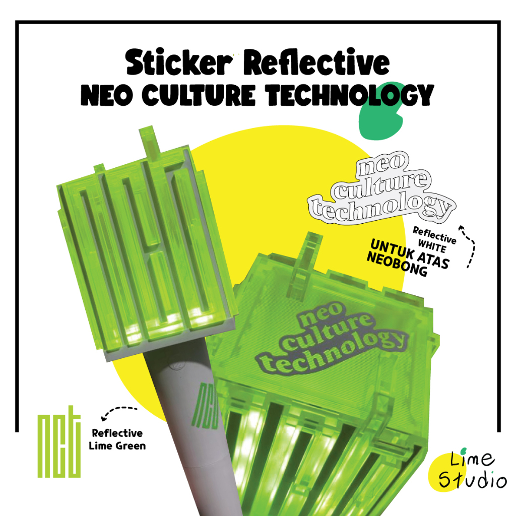 Sticker NCT NEO CULTURE TECHNOLOGY Deco Reflective Kpop Decal untuk bagian atas NEOBONG/ Lighstick b