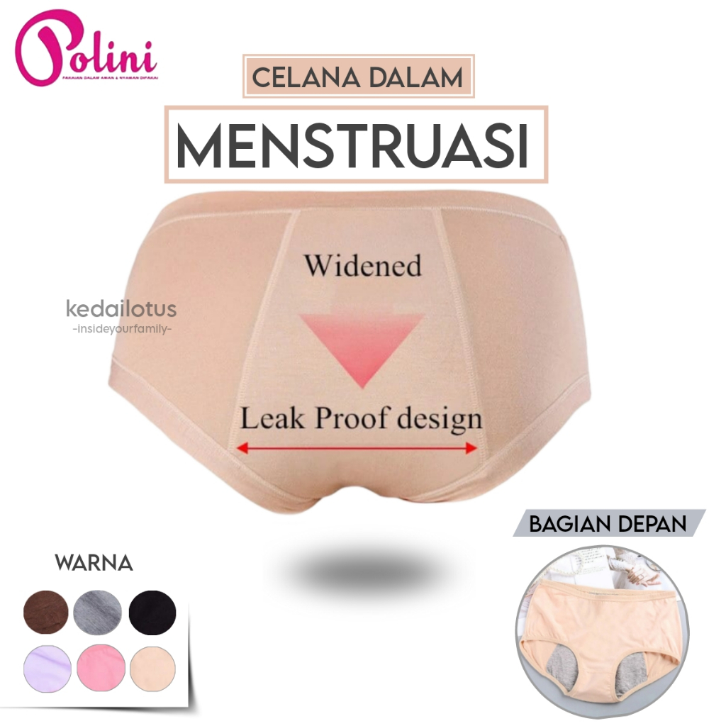 KL1 Celana Dalam Wanita Menstruasi /CD Haid jumbo /CD Mens Anti Tembus Polini 5001 Extra size