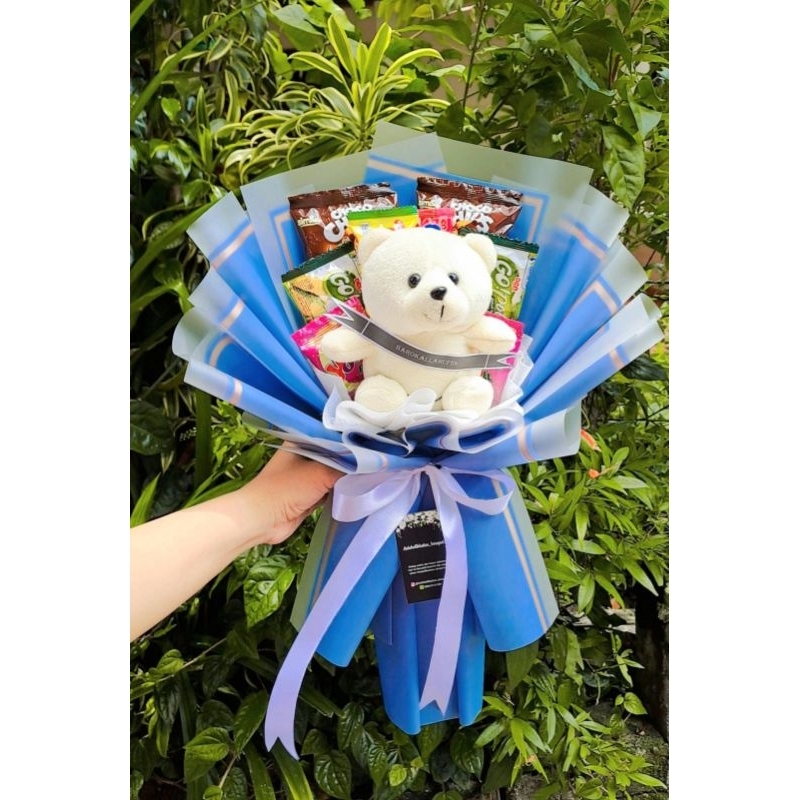 

Buket Boneka Snack Murah Kado wisuda Ulangtahun