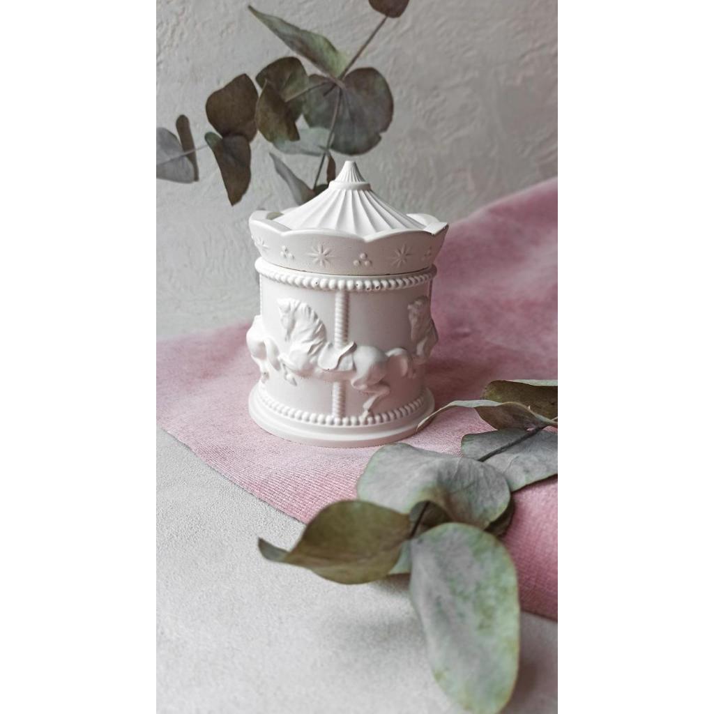 ROCL - NEW CAROUSEL JAR / JEWELRY JAR / WADAH LILIN - BISA SOUVENIR