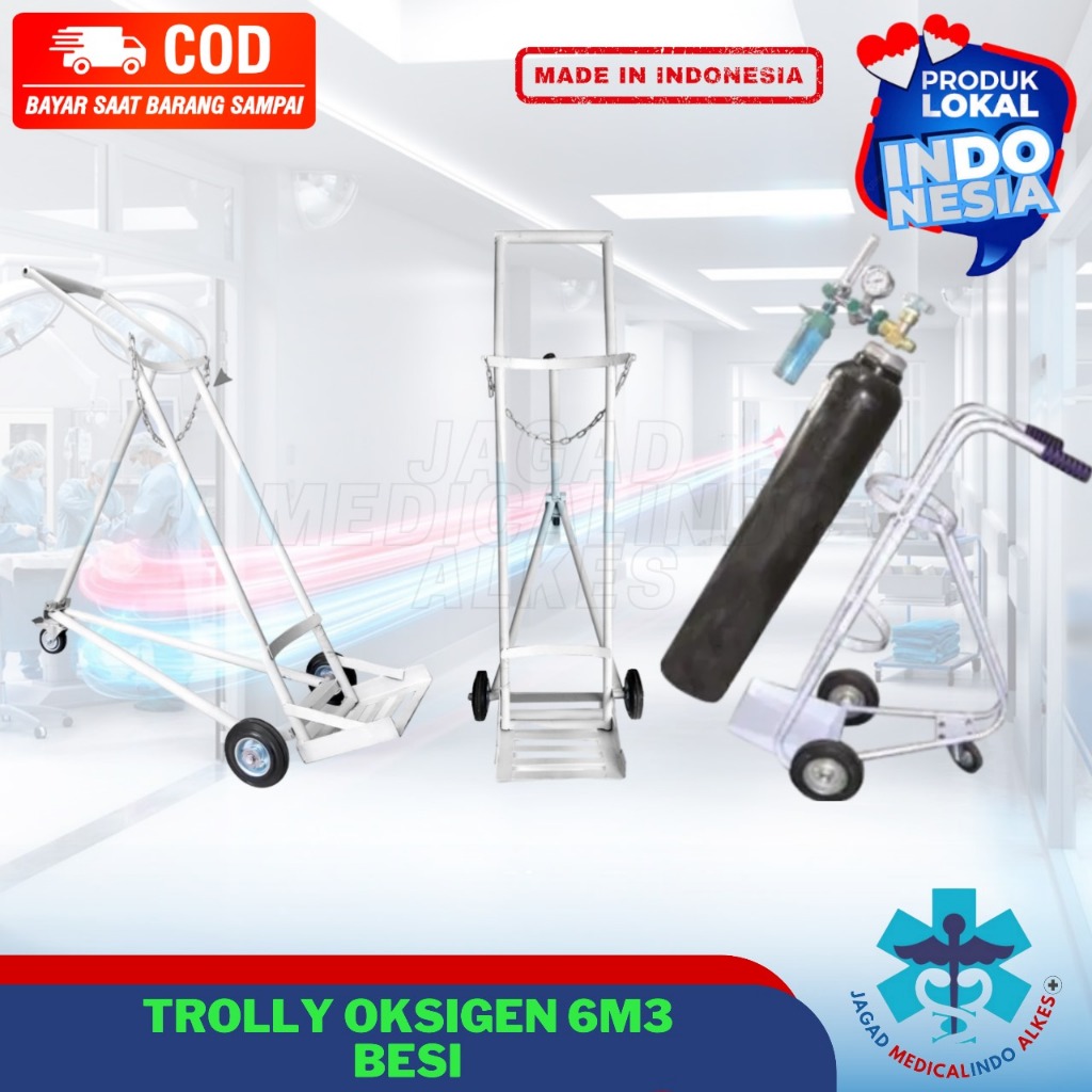 Trolly Tabung Oksigen 6m3 Besi