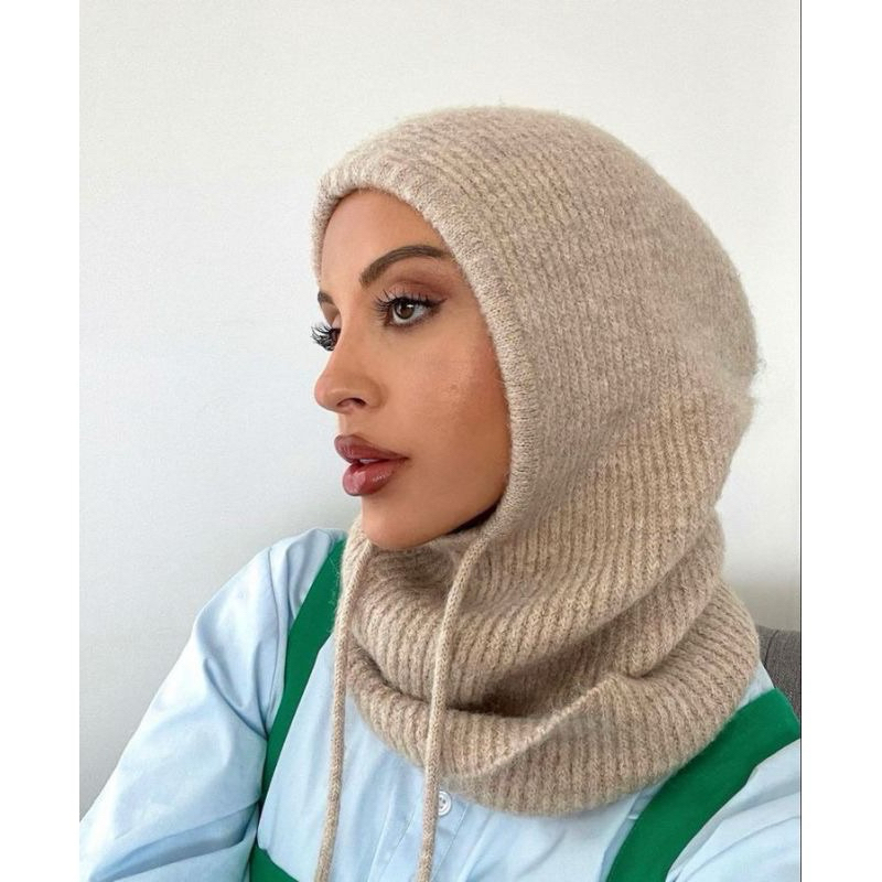 One - Kupluk Rajut Hijab/Topi Valenciava/Balaclava/Laclava/Kupluk Jisoo/No Hijab Instan/Hijab Rajut