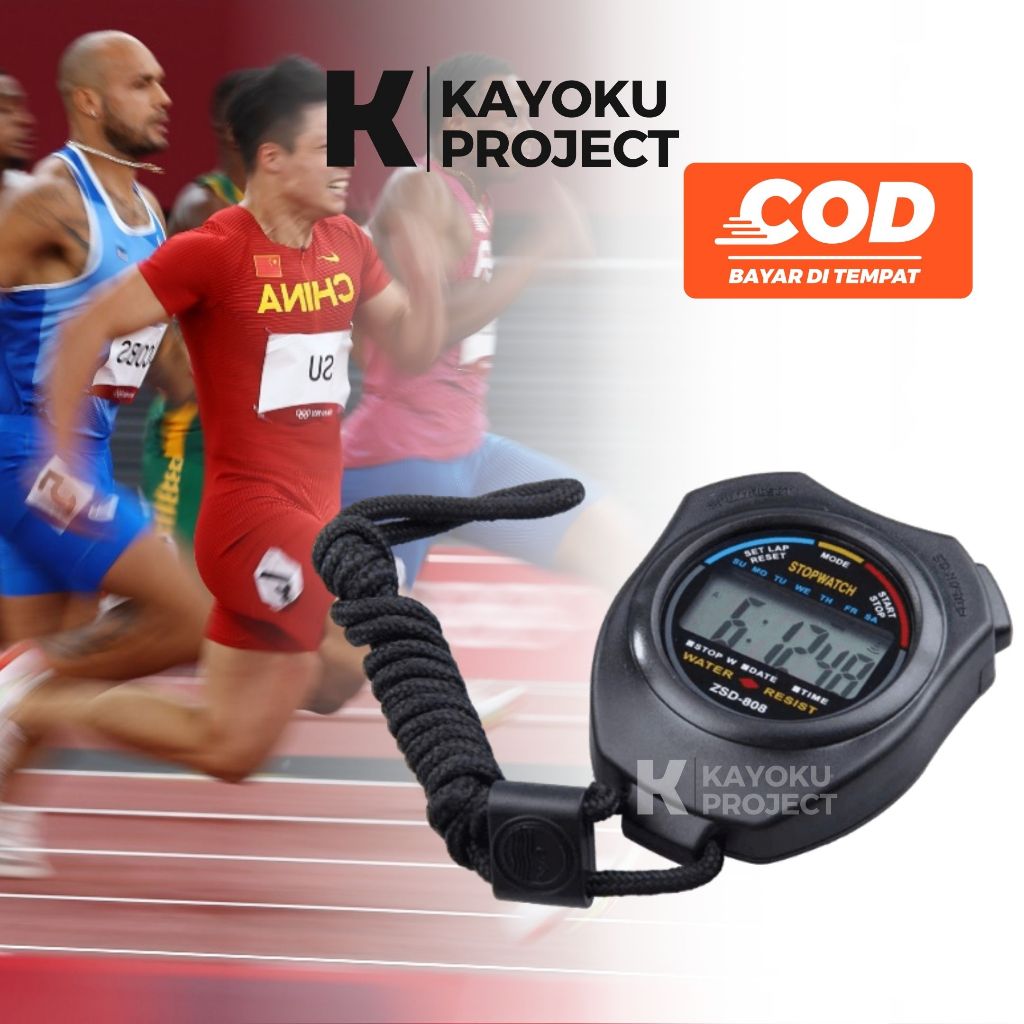Stopwatch timer digital / Stopwatch Olahraga Waterproof Outdoor