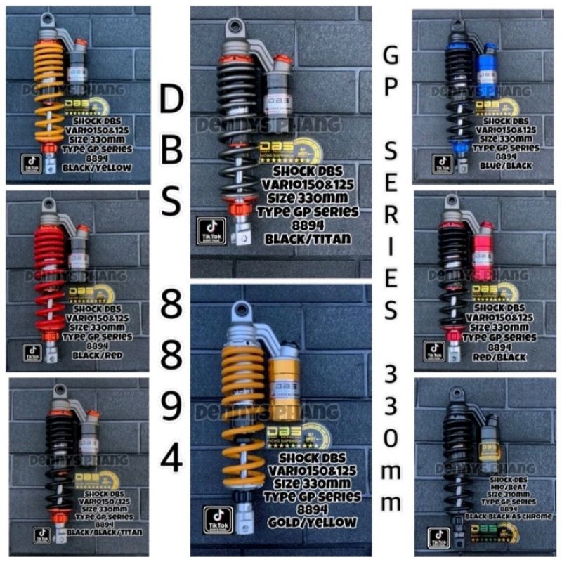 Shock Shockbreaker DBS 8894 GP Series Matic Universal Mio Beat Scoopy Vario Genio Fino Spacy Xeon