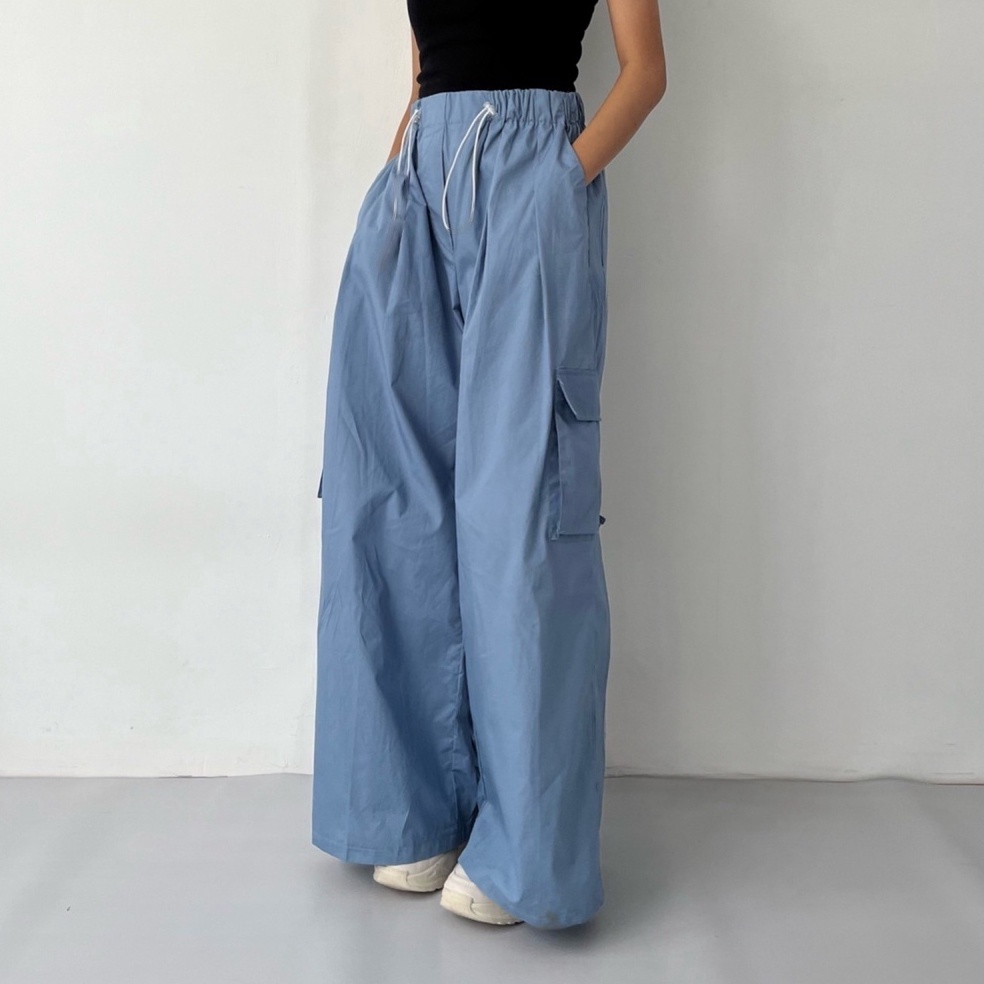 ART T44B RX FASHION  JAREL PANTS KATUN TWISTCONE  CARGO PANT  CELANA KULOT WANITA  NN