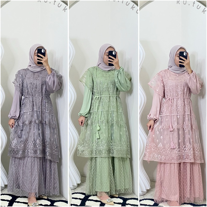 READY JULE DRESS / gamis brukat / dress lebaran - ku.tukuklamby