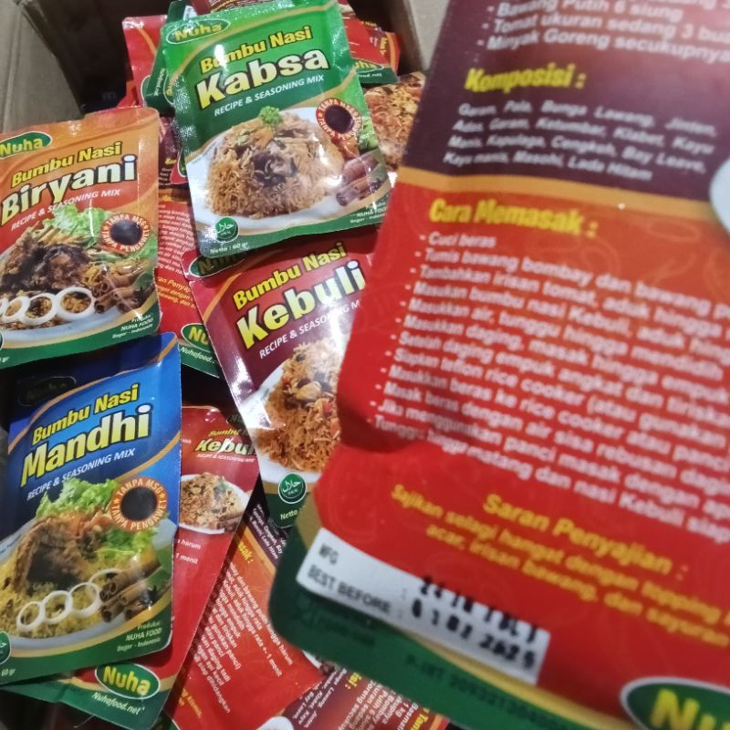 

Bumbu nasi biryani,kebuli,mandhi,dan kabsah