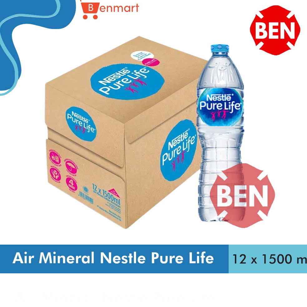 

KKS912 Penjualan TerbaikCOD Nestle 15ml 15 ml 1 Dus 12 Botol Air Mineral Besar Murah Karton Pure Life