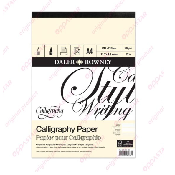 

Buku Kertas Kaligrafi Daler Rowney Calligraphy Paper A4 403375400 - PAD