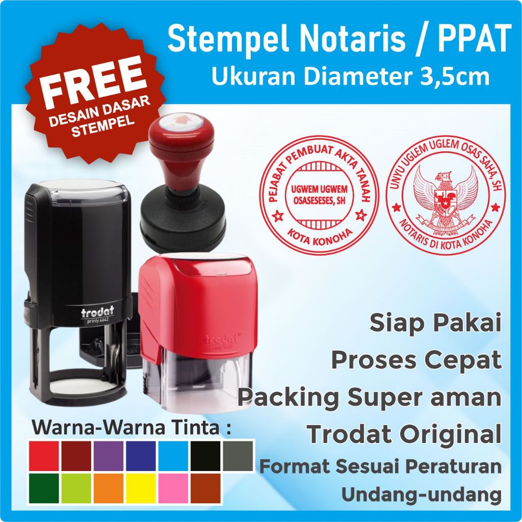 

Stempel Bulat Stempel NOTARIS | Stempel PPAT | Stempel Setting Sesuai Peraturan Undang-undang Notaris dan PPAT | Stempel Bundar