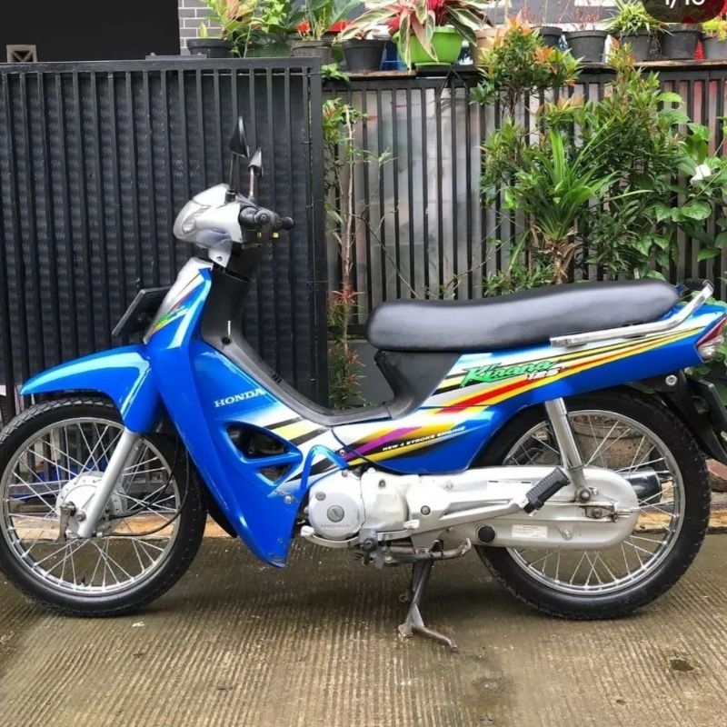 striping sticker lis standar honda kirana 125 2004 2005 body biru