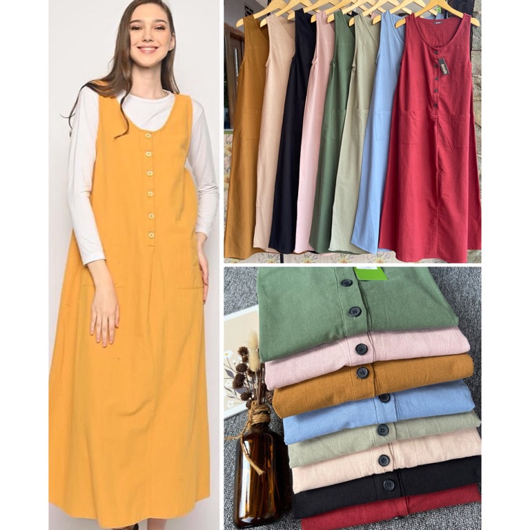 ART K54U Overall Nevada Overall Details Overall Dress Tree Cotton Overall Wanita Gamis Jumpsuit Musl