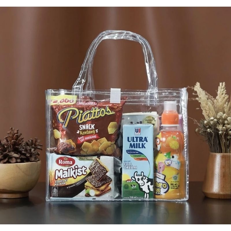 

Tas Mika Souvenir Bening Transparan Tebal Tas Hampers Tas Souvenir