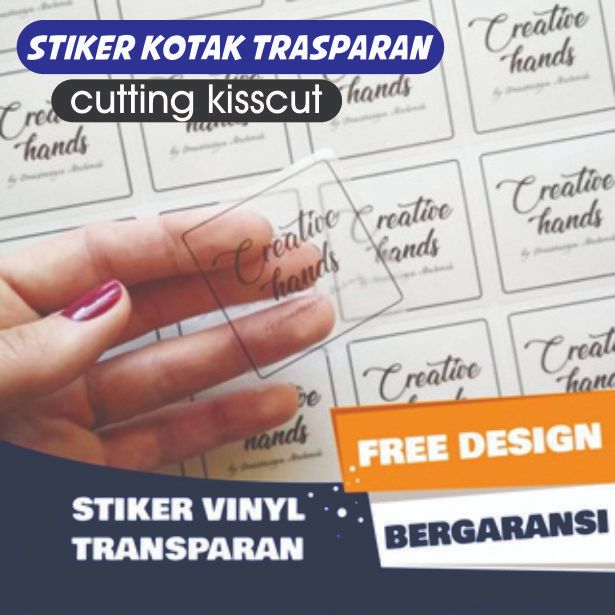 

Cetak Stiker Kotak Vinyl Anti Air Bahan Transparan/Cetak Stiker Label Kemasan Makanan Minuman Anti Air Transparan Termurah