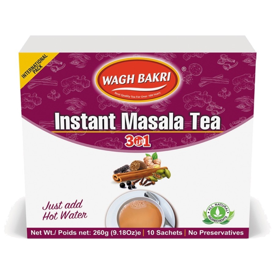 

Wagh Bakri Instant Masala Tea Karak Chai 3in1 (26gr@10sht) 260gr