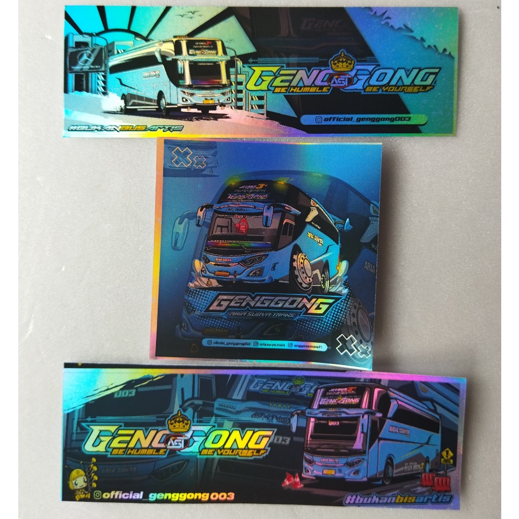 

PAKET STIKER GENGGONG HOLOGRAM ASLI UNIT
