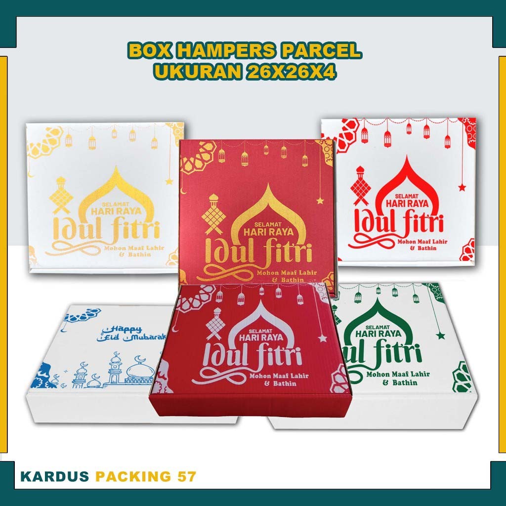 

Box 26x26x4 Cm Parcel Lebaran / Box Hampers Lebaran / Box Kue Kering Idul Fitri / Eid Series