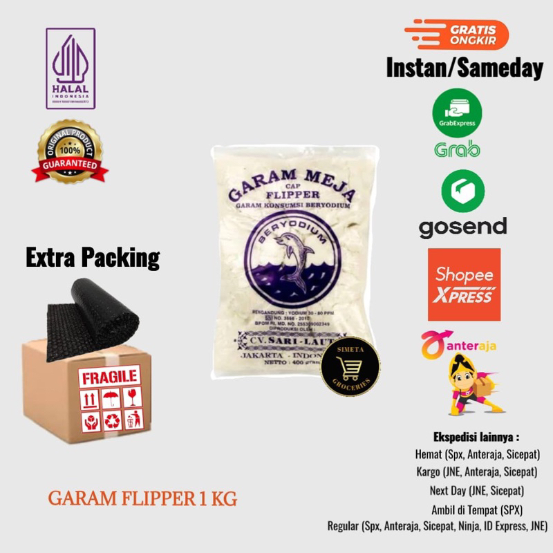

Garam Meja Merk Flipper 1 Kg