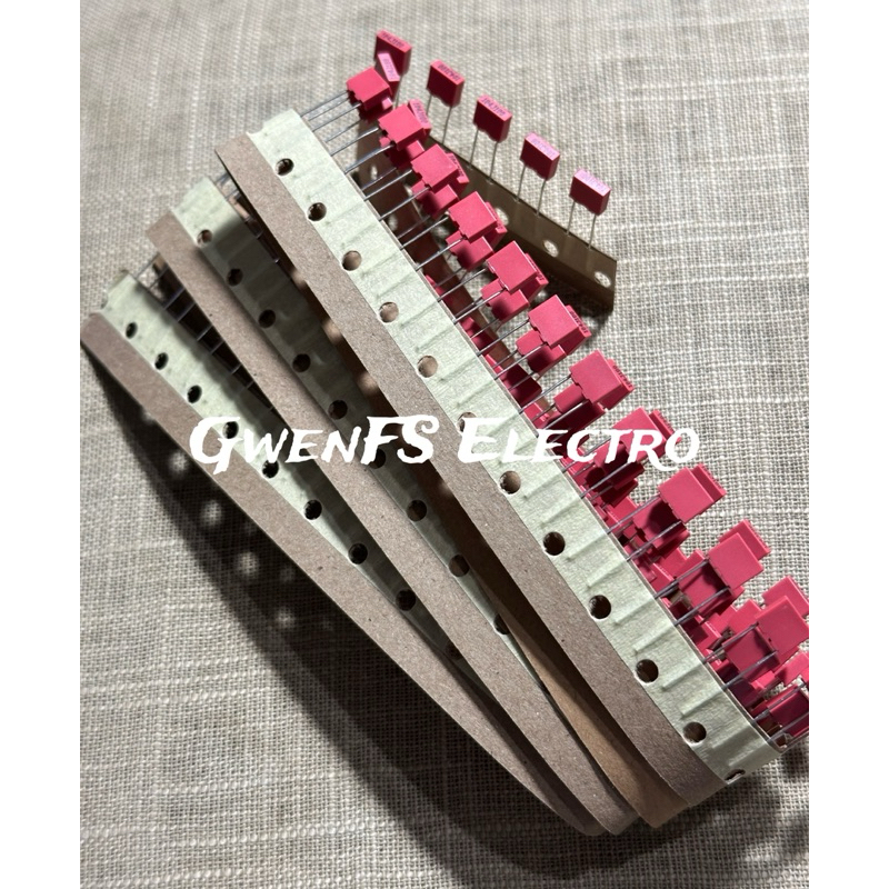 (Isi 10pcs) Kapasitor MKM Merah 103 104 224 473 Capasitor Milar Merah MKM