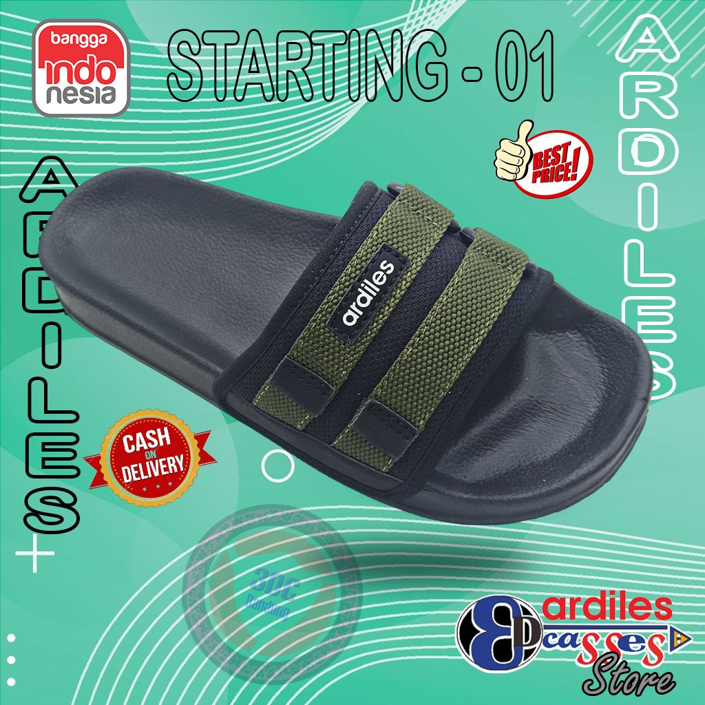 ARDILES STARTING 01 - Sendal Pria Slide Sandal Selop Slop Casual